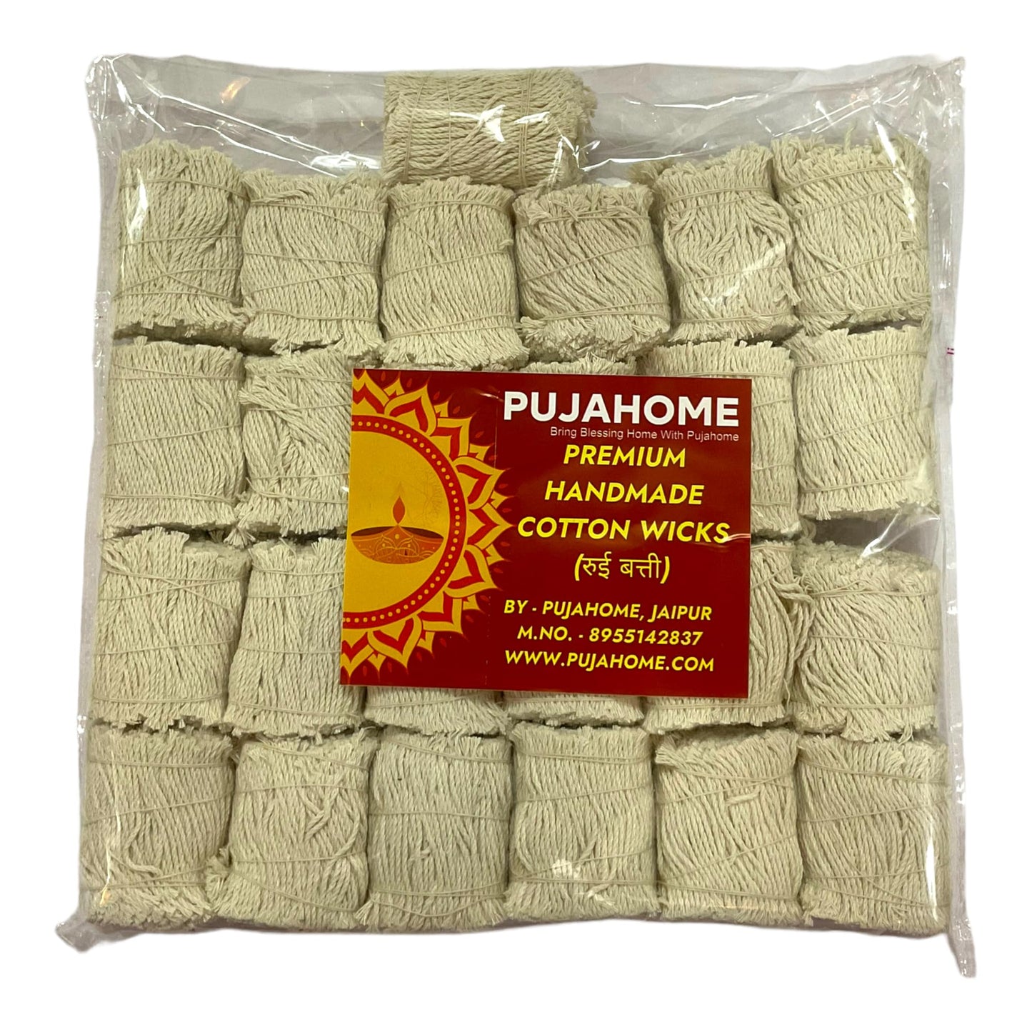 Pujahome Sawa Lakh Batti Pack for Puja(1.25 Lakh Batti)/ Sawa Lakh Cotton Wicks Pack