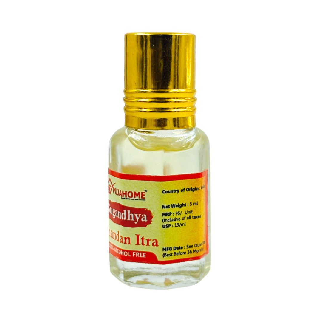 Pujahome Sugandhya Chandan Itra For Puja 5ML (Pack of 4)