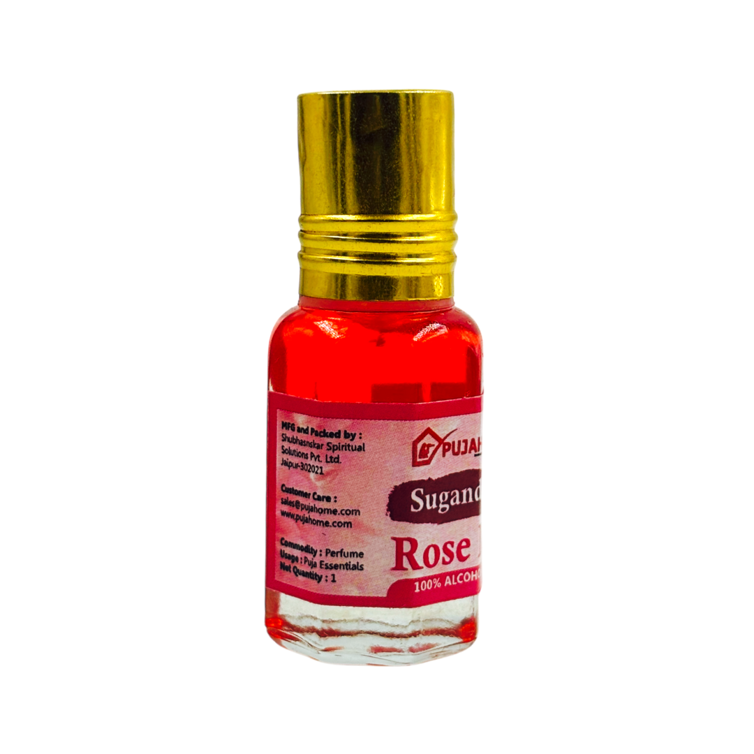 Pujahome Sugandhya Rose Itra For Puja 5ML (Pack of 1)