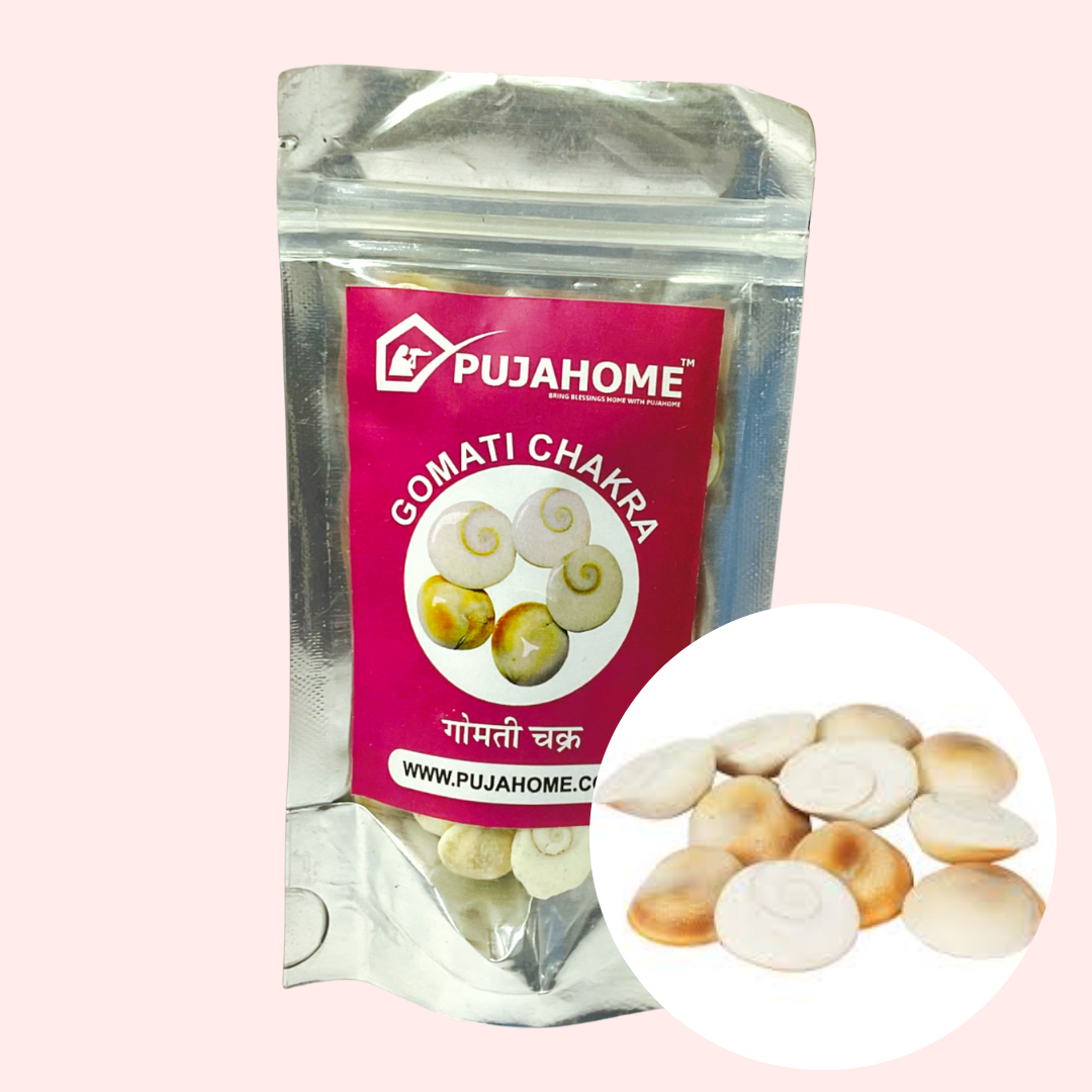 Gomati Rana Pujahome Natural Gomati Chakra Original for Puja (White)