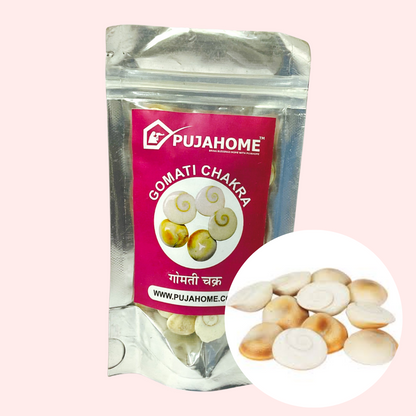 Pujahome Natural Gomati Chakra Original for Puja (White)