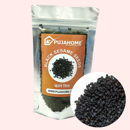 Pujahome Organic Black Sesame Seeds/Natural Black Till for Puja