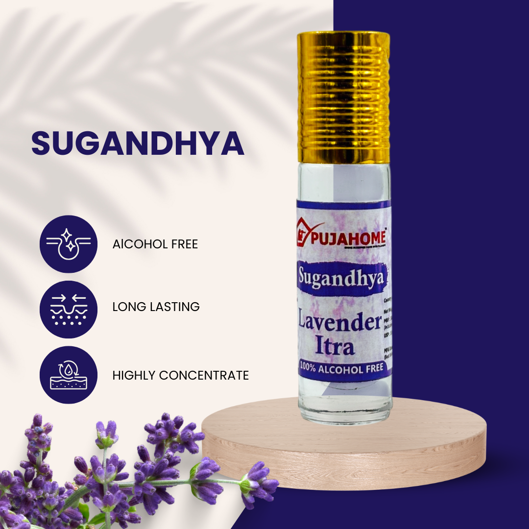 Pujahome Sugandhya Lavender Itra For Puja 6ML (Pack of 1)