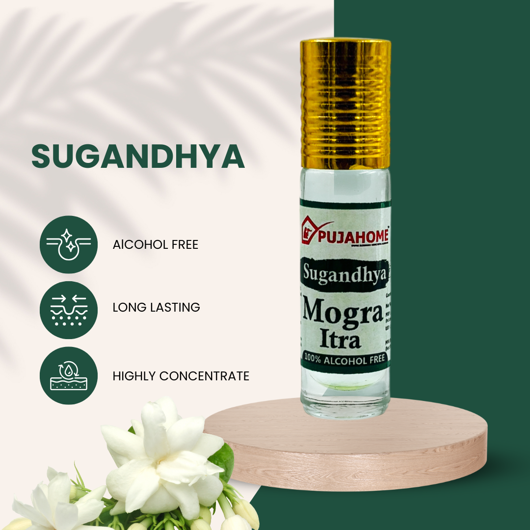 Pujahome Sugandhya Mogra Itra For Puja 6ML (Pack of 3)