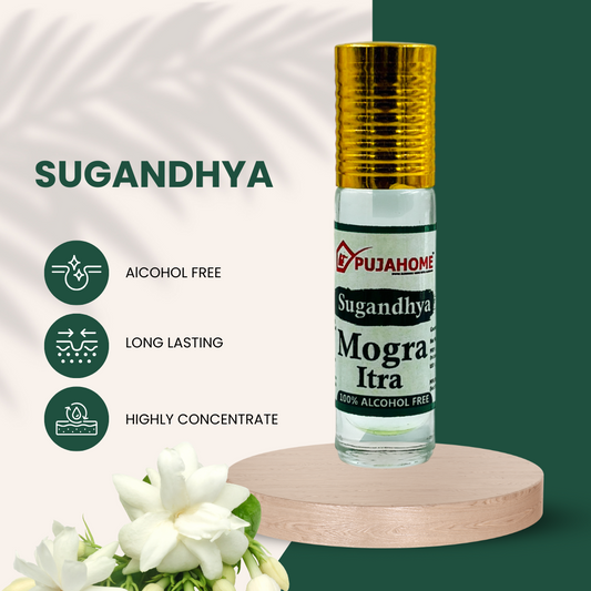 Pujahome Sugandhya Mogra Itra For Puja 6ML (Pack of 1)