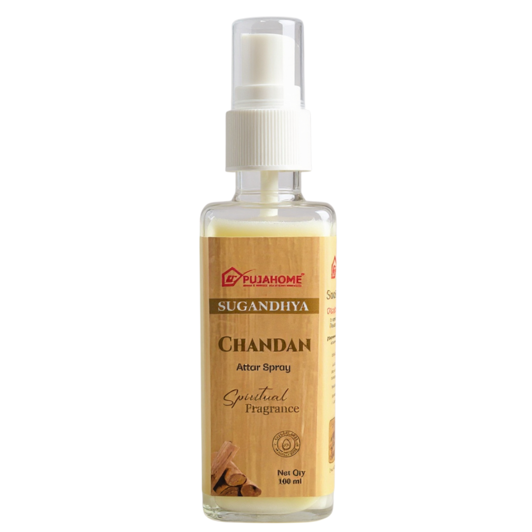 Pujahome Chandan (Sandalwood) Spray 100ml | Perfume Spray for Pooja Purpose(Pack of 1)
