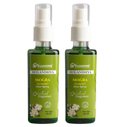 Pujahome Mogra Spray 100ml | Perfume Spray for Pooja Purpose(Pack of 2)