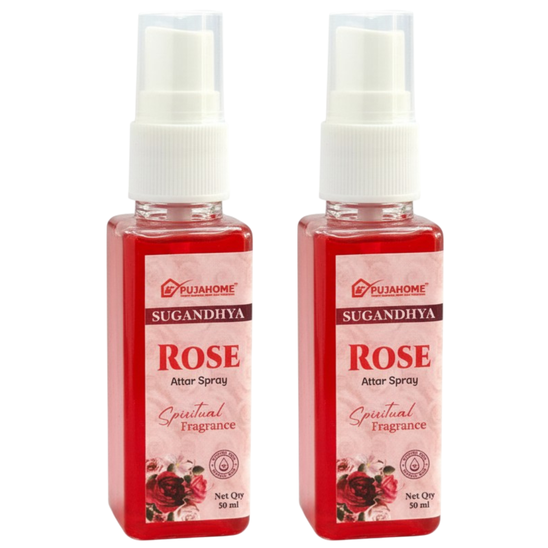 Pujahome Rose Spray 50ml | Perfume Spray for Pooja Purpose(Pack of 2)
