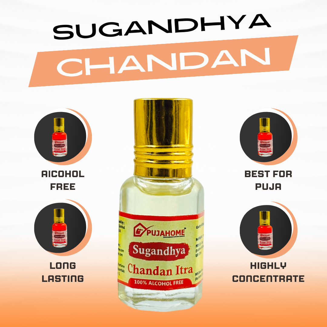 Pujahome Sugandhya Chandan Itra For Puja 5ML (Pack of 4)