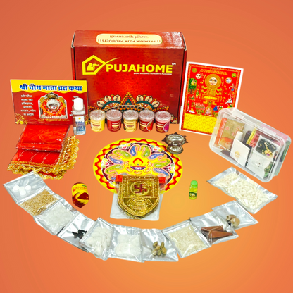 Pujahome Karwa Chauth Puja Samagri Kit with NavShringaar Saman (40+ Items)