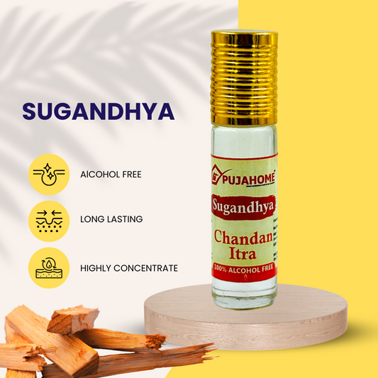 Pujahome Sugandhya Chandan Itra For Puja 6ML (Pack of 1)