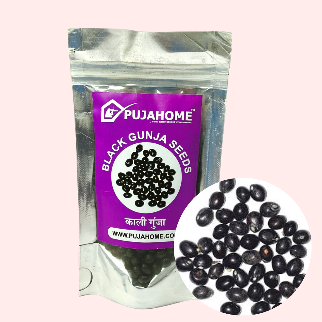 Pujahome Natural Black Gunja Ratti | Black Gunja Chirmi Kala Gunja