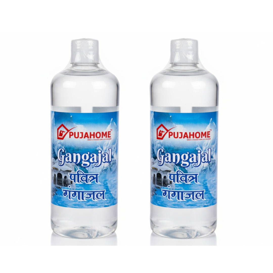 Pujahome Pure Gangajal – Sourced from Rishikesh | 100% Original Ganga Jal for Puja & Rituals (500 ml X 2)