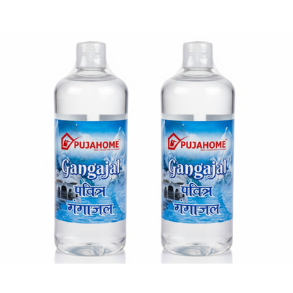 Pujahome Pure Gangajal – Sourced from Rishikesh | 100% Original Ganga Jal for Puja & Rituals (500 ml X 2)