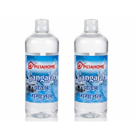 Pujahome Pure Gangajal – Sourced from Rishikesh | 100% Original Ganga Jal for Puja & Rituals (500 ml X 2)