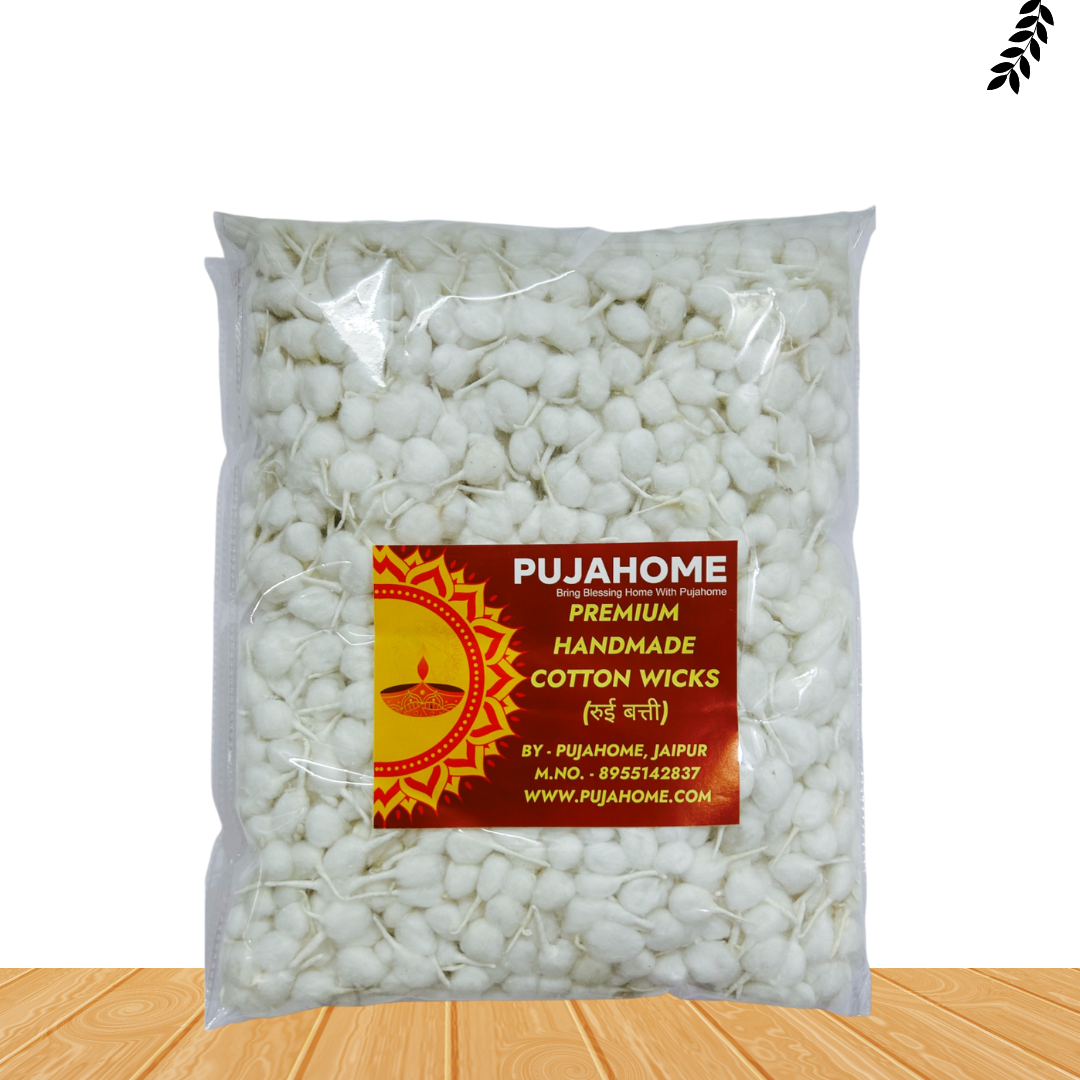 Pujahome Handmade Round Cotton Wicks White (4100 Pieces)