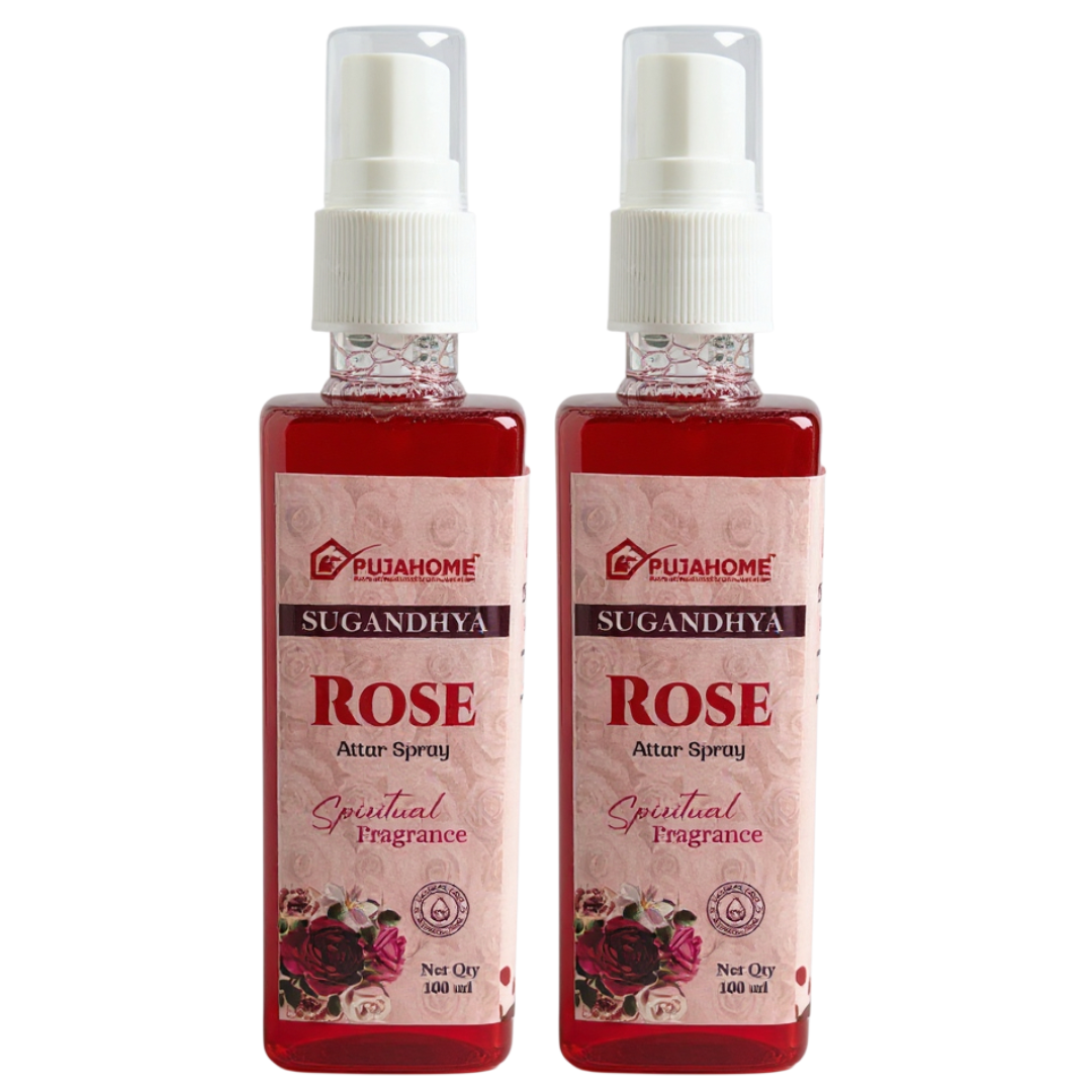 Pujahome Rose Spray 100ml | Perfume Spray for Pooja Purpose(Pack of 2)