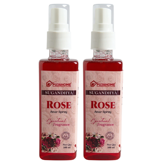 Pujahome Rose Spray 100ml | Perfume Spray for Pooja Purpose(Pack of 2)
