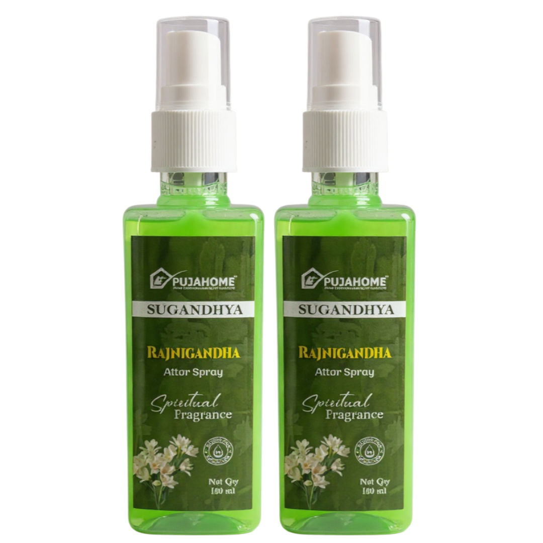 Pujahome Rajnigandha Spray 100ml | Perfume Spray for Pooja Purpose (Pack of 2)
