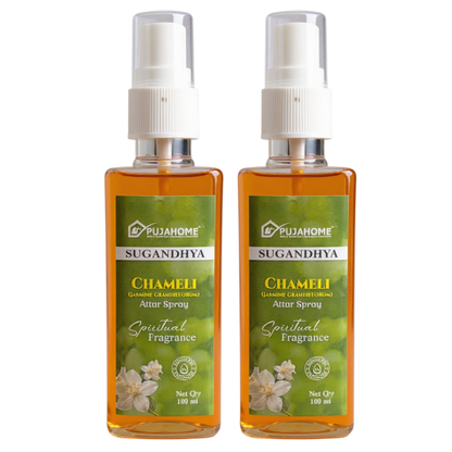 Pujahome Chameli Spray 100ml | Perfume Spray for Pooja Purpose(Pack of 2)