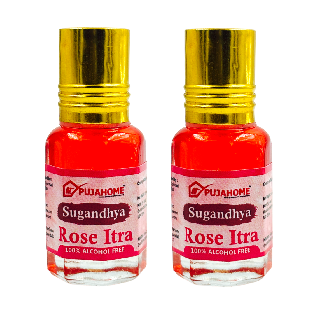 Pujahome Sugandhya Rose Itra For Puja 5ML (Pack of 2)