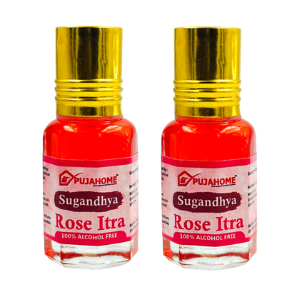 Pujahome Sugandhya Rose Itra For Puja 5ML (Pack of 2)