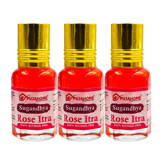 Pujahome Sugandhya Rose Itra For Puja 5ML (Pack of 3)