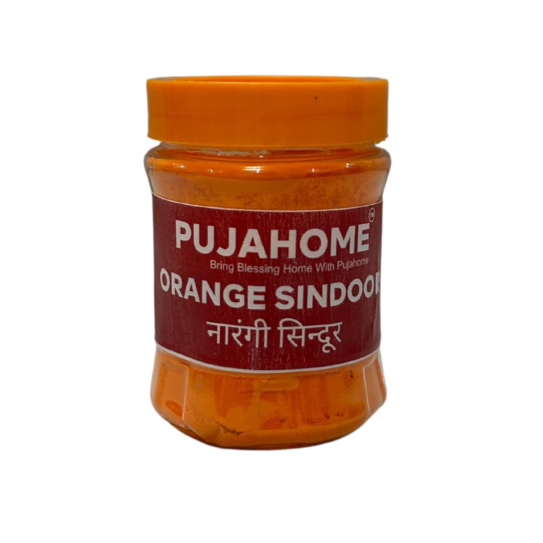 Pujahome Original Hanuman Ji Sindoor | Orange Sindoor |100% Pure Hanuman Ji Pooja Sindoor (50 Grams x 2)