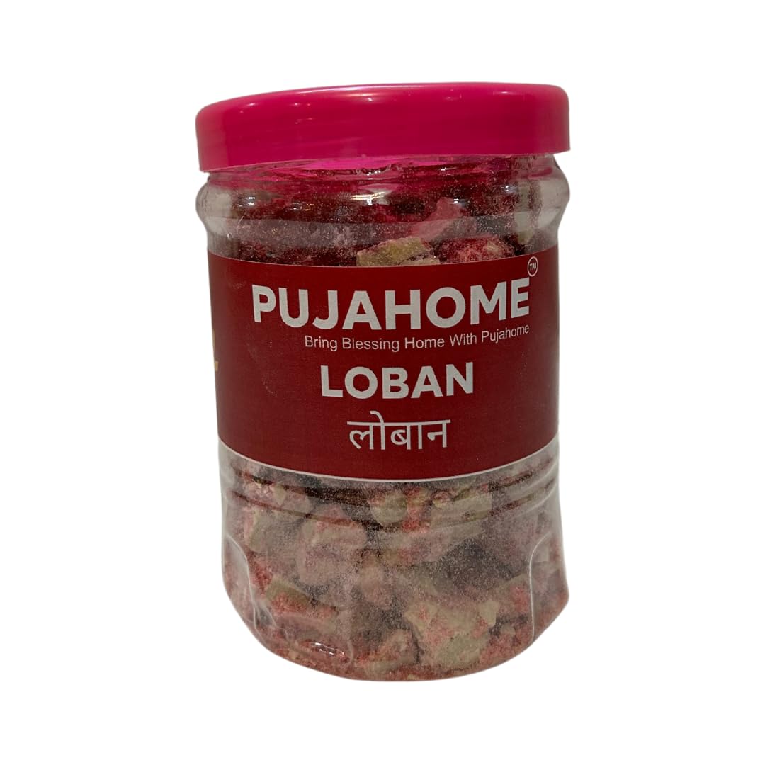 Pujahome Original Natural Loban Dhoop | Sambrani Dhoop Loban - for Pooja, Hawan, Home Fragrance, Dhoop(250 Grams Jar)
