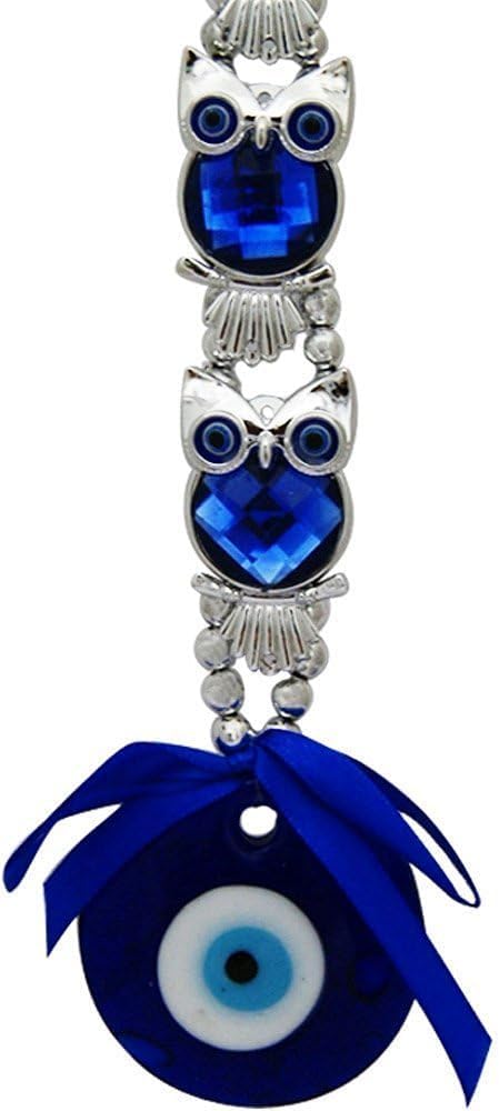 Pujahome FENG Shui VASTU FENGSHUI Gift Idols & Figurines Evil Eye Wall Hanging Turkish Owl Showpiece for Home, Office, House Protection and Prosperity