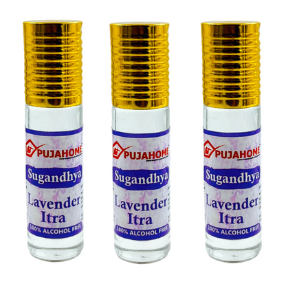 Pujahome Sugandhya Lavender Itra For Puja 6ML (Pack of 3)