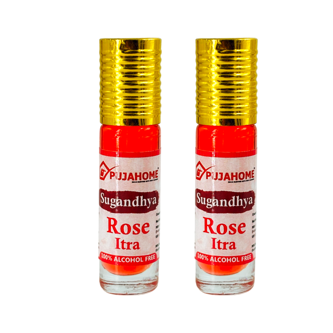 Pujahome Sugandhya Rose Itra For Puja 6ML (Pack of 2)