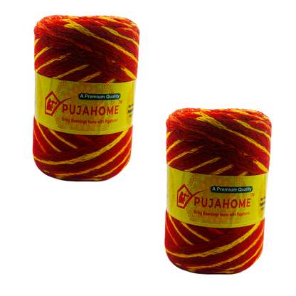 Pujahome Kalawa Raksha Sutra Moli Dhaga 100% Cotton Saced Thread Moli 125 Gram Size