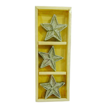 Pujahome Star Shape Candle for Decoration, Diwali Decoration for Home, Office Pack of 6 Candles(Silver Color)