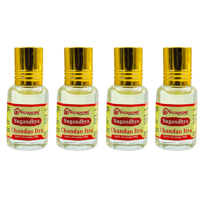 Pujahome Sugandhya Chandan Itra For Puja 5ML (Pack of 4)