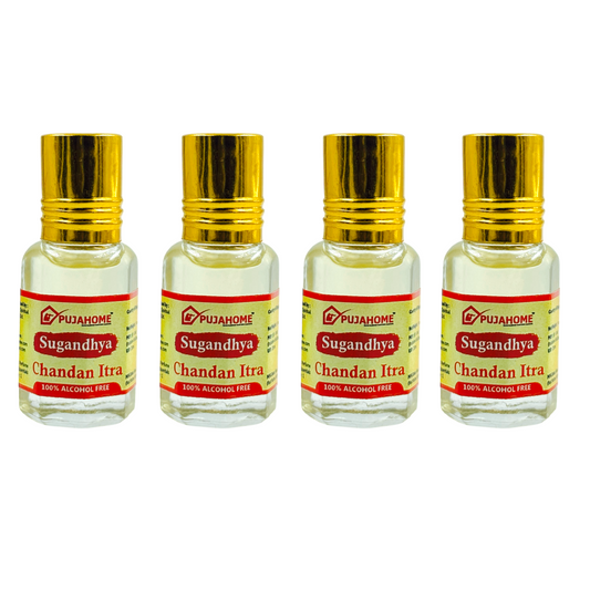 Pujahome Sugandhya Chandan Itra For Puja 5ML (Pack of 4)