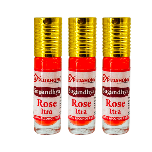 Pujahome Sugandhya Rose Itra For Puja 6ML (Pack of 3)