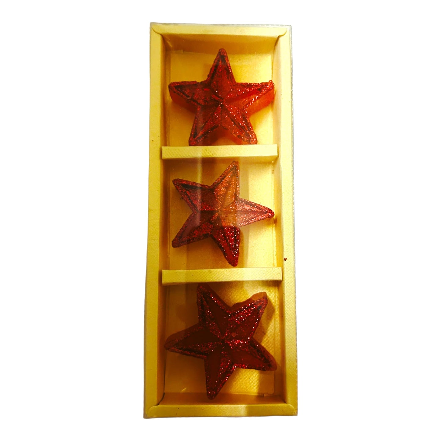 पूजाहोम सजावट के लिए स्टार आकार की मोमबत्ती, घर, ऑफिस के लिए दिवाली की सजावट के लिए 6 मोमबत्तियों का पैक (लाल रंग)
