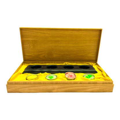 लकड़ी के बक्से में मोमबत्ती स्टैंड के साथ पूजाहोम मोमबत्ती उपहार बॉक्स, उपहार देने के लिए बिल्कुल सही, दिवाली उपहार, टीलाइट मोमबत्ती उपहार बॉक्स