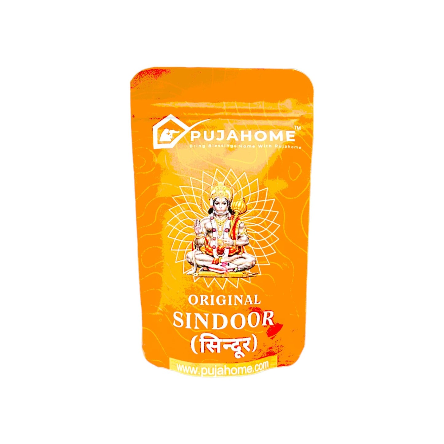 Pujahome Original Hanuman Ji Sindoor | Orange Sindoor |100% Pure Hanuman Ji Pooja Sindoor | Hanuman Chola Sindoor