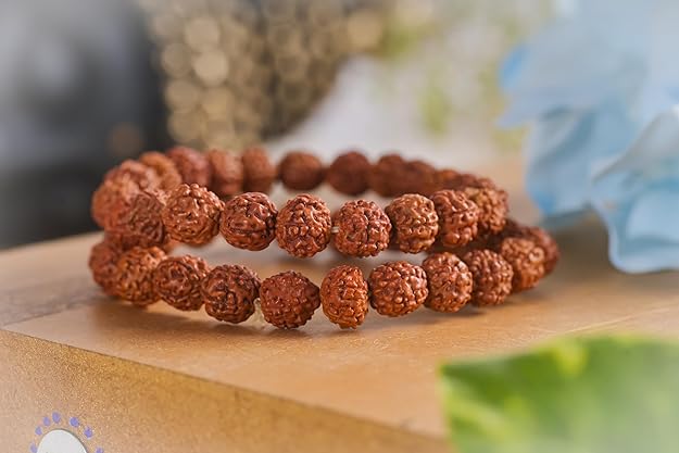 Rudraksha 5 Mukhi Bracelet, (6 MM Beads) Original Rudraksha Bracelet for Men & Women (Pack of 2)