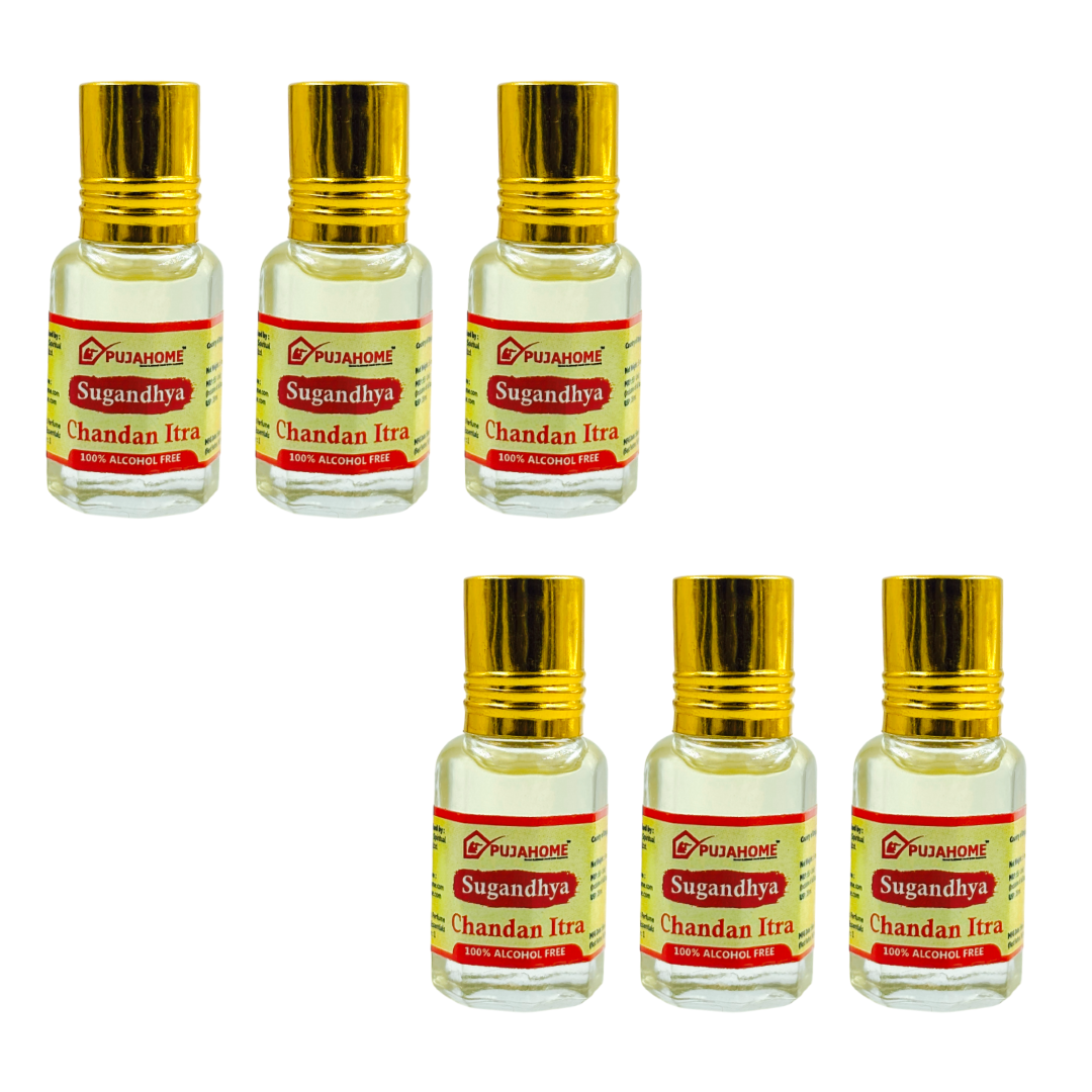 Pujahome Sugandhya Chandan Itra For Puja 5ML (Pack of 6)