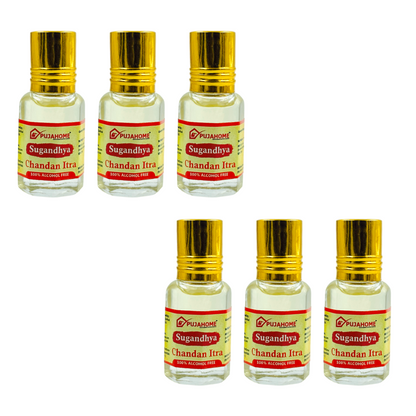 Pujahome Sugandhya Chandan Itra For Puja 5ML (Pack of 6)