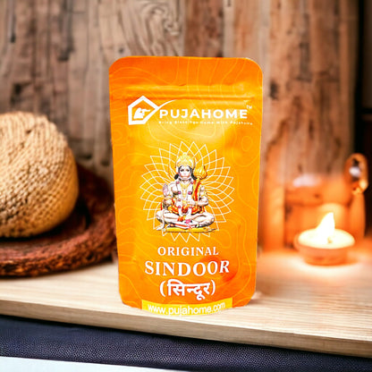 Pujahome Original Hanuman Ji Sindoor | Orange Sindoor |100% Pure Hanuman Ji Pooja Sindoor | Hanuman Chola Sindoor