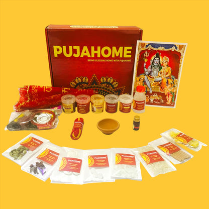 Pujahome Solah Somvar Udhyapan Puja Samagri Kit with Detailed Katha Book