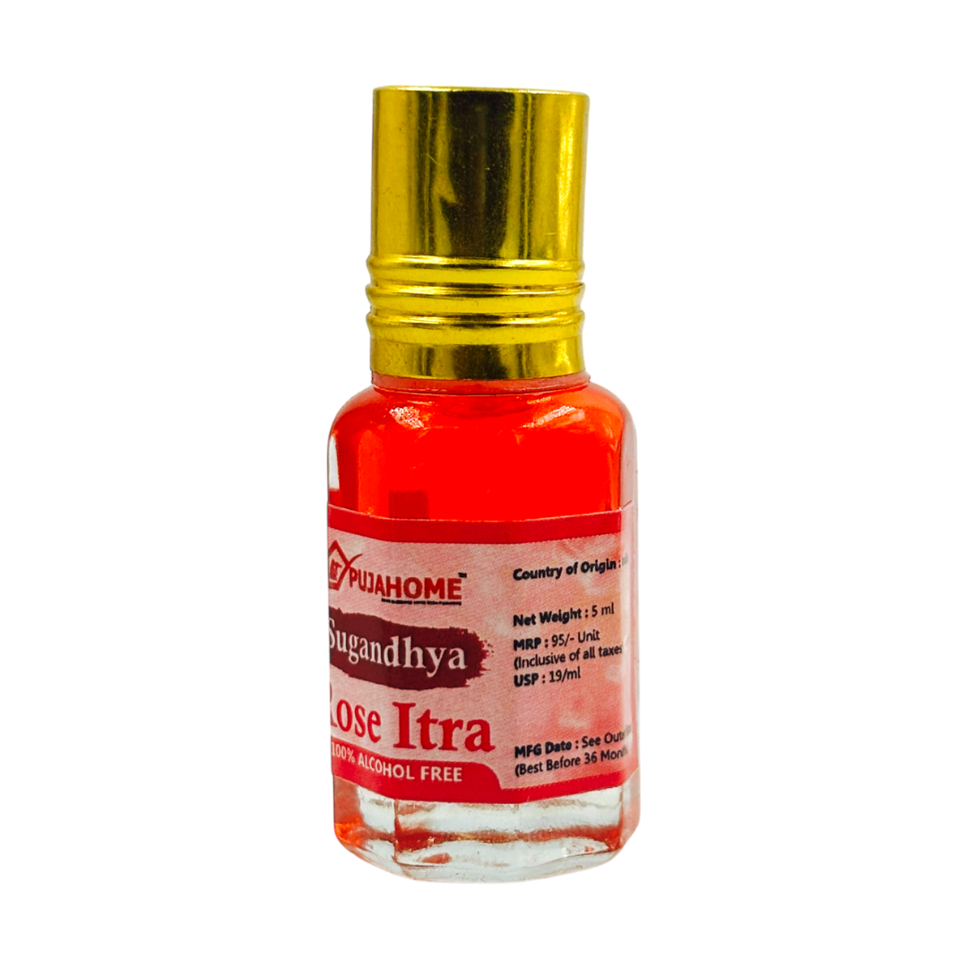 Pujahome Sugandhya Rose Itra For Puja 5ML (Pack of 1)