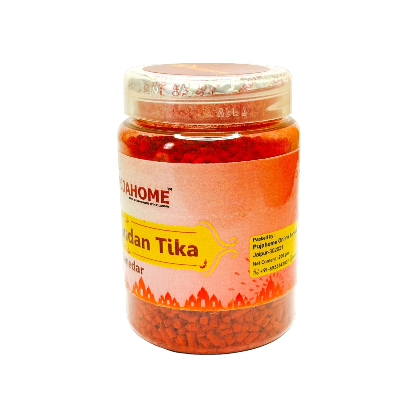 Pujahome Premium Lal Chandan Tika Danedar 200Gram Box