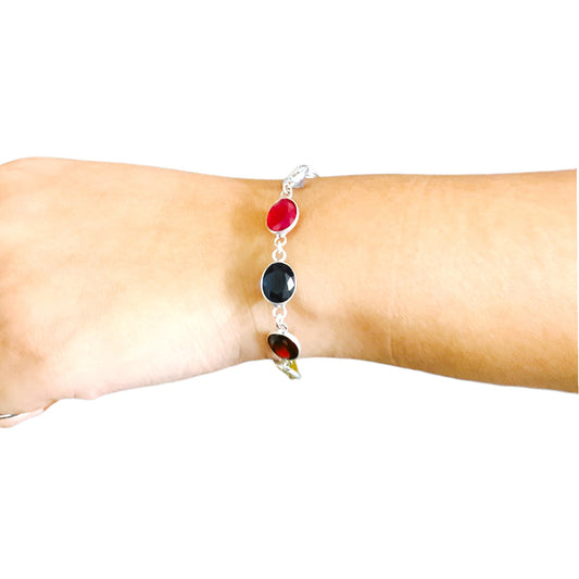 Pujahome Gemstone Bracelet For Men and Women / Navratna / Navgraha Bracelet