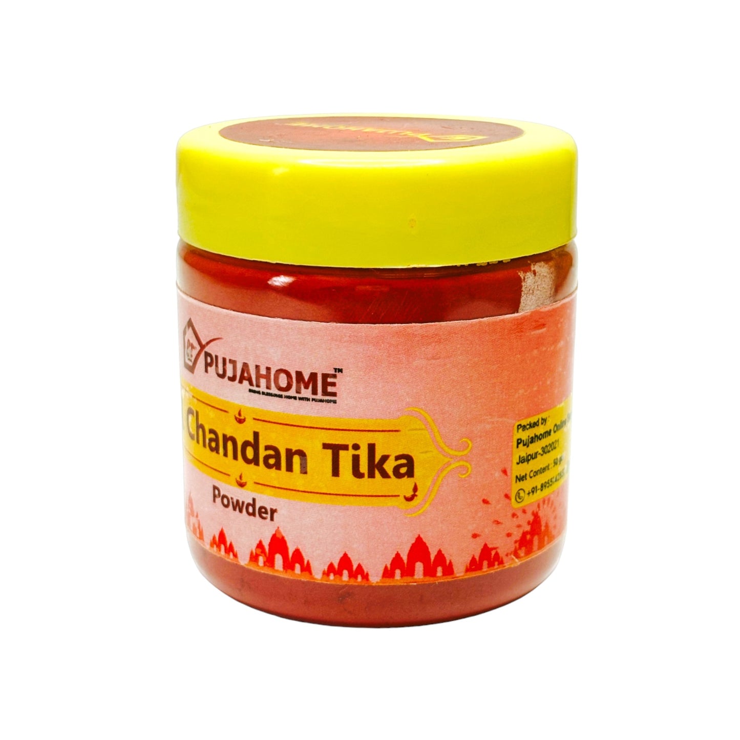 Pujahome Premium Lal Chandan Tika Powder 50 Gram Box