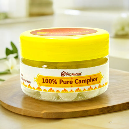 Pujahome Premium Camphor Tablets | Kapoor - Pack of 25 Gram